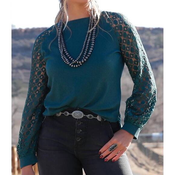 CINCH Tops - NEW CINCH long sleeve knit top in forest